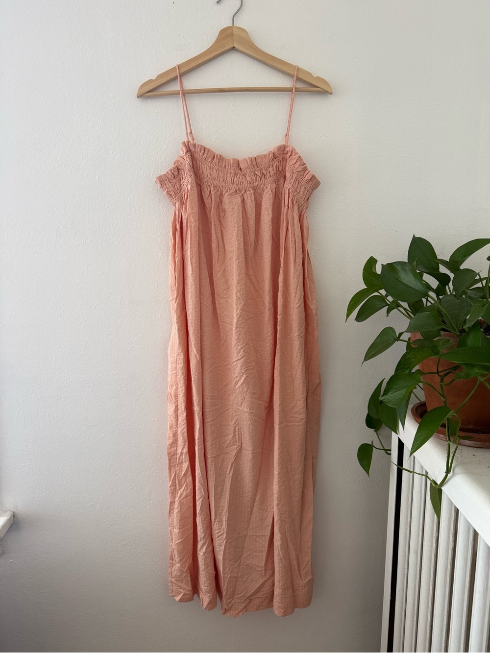H&M Peach Spaghetti-Strap Maxi Dress